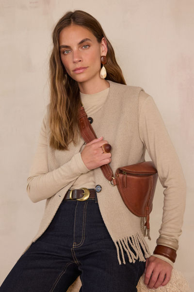 Picture of PAIGE FRINGED CARDIGAN IN WOOL
